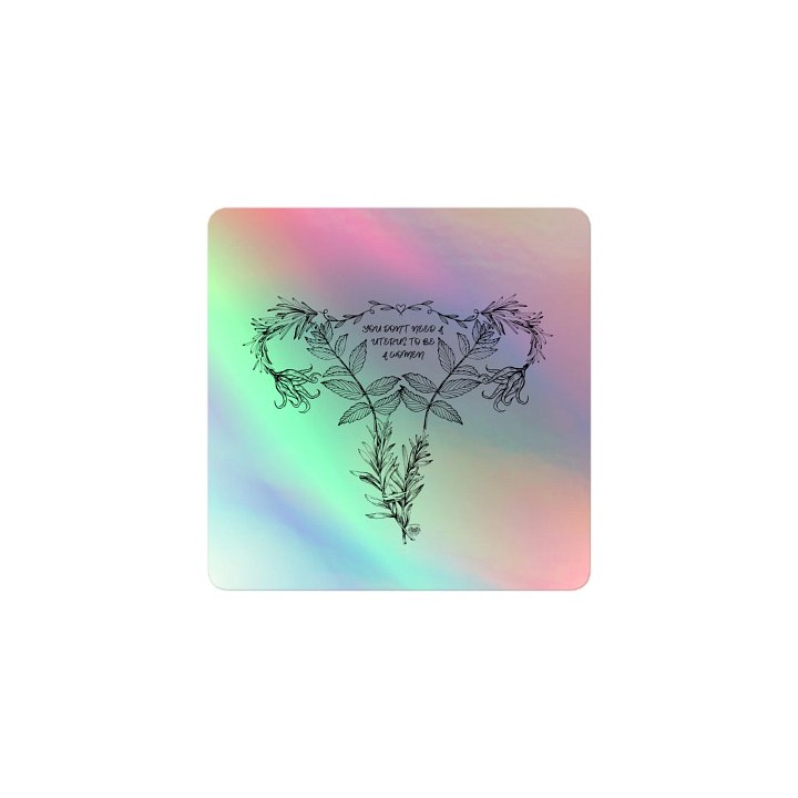 Empowerment Uterus Holographic Sticker Sheet product image (1)