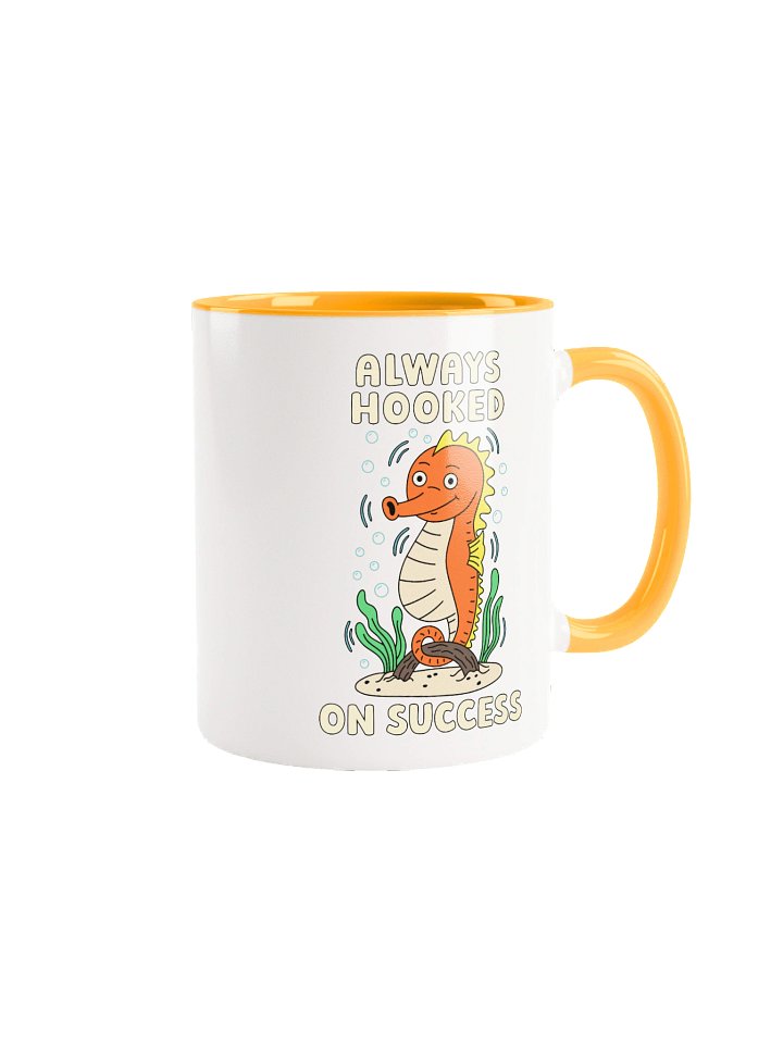 Always Hooked On Success Cute Silly Funny Seahorse Mug product image (2)