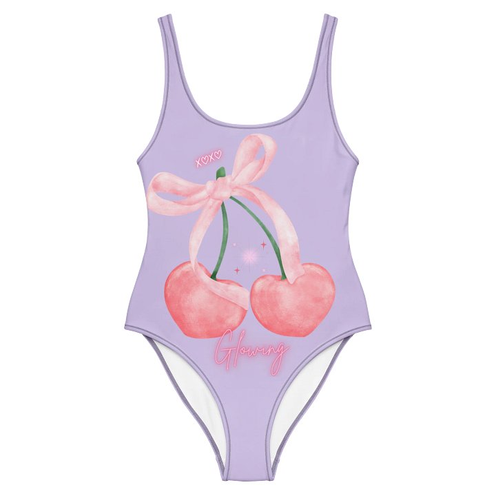 🍒 Glowlita "Cherry Twilight" Violet Glow One-Piece product image (1)
