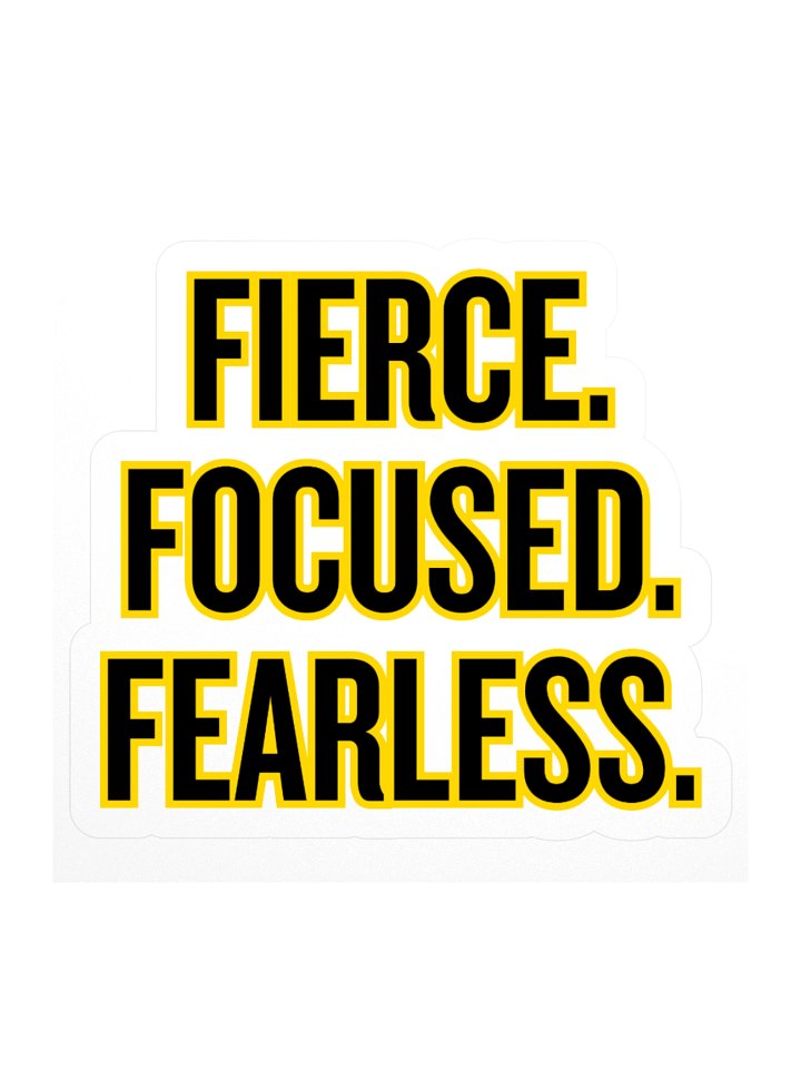Modern Fierce. Focused. Fearless. Kiss Cut Sticker | Team Verga Empowerment Collection product image (1)