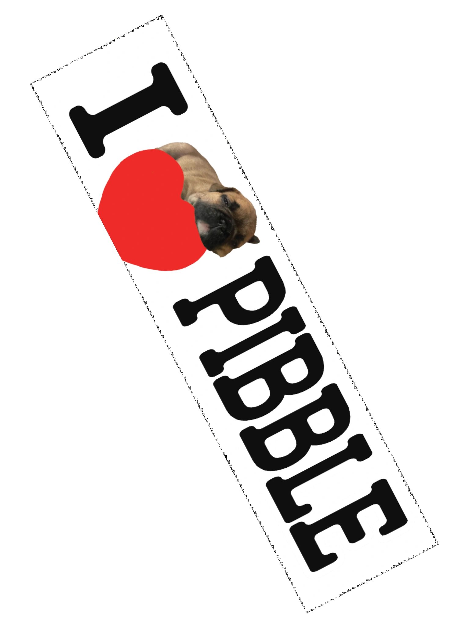 I HEART PIBBLE BUMPER STICKER product image (2)