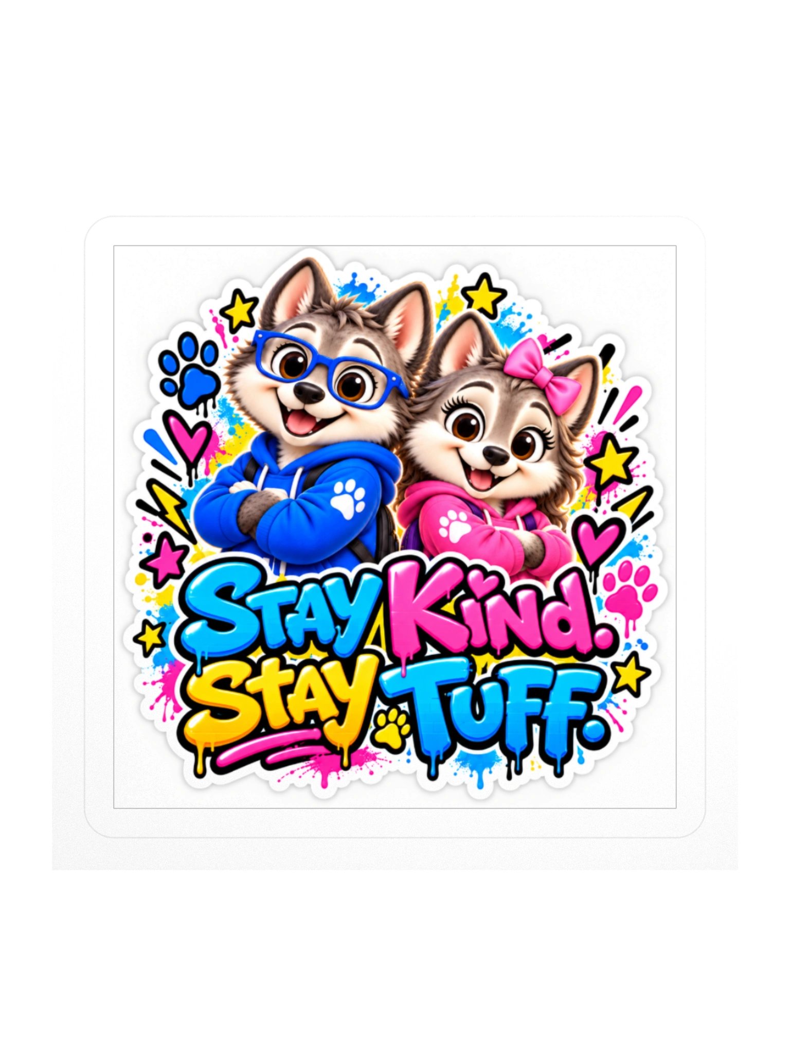 Stay Kind. Stay Tuff. – Del & Ziah Sticker product image (1)