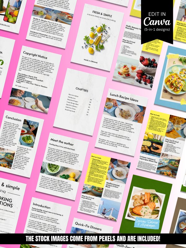 MRR PLR Cookbook & Recipe Book Canva Template product image (3)