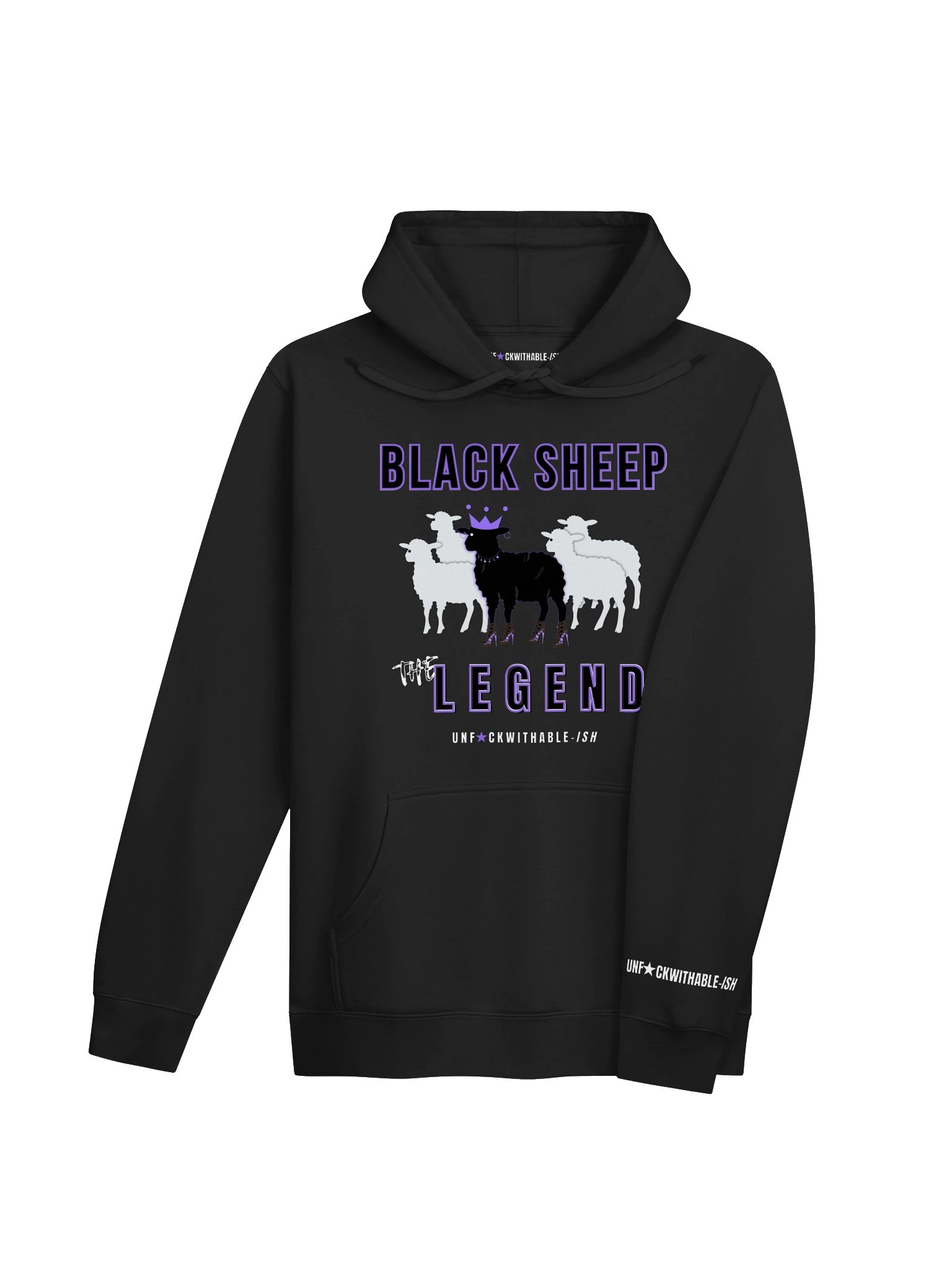 UNF★CKWITHABLE-ISH™ Black Sheep Women's Premium Fleece Hoodie product image (4)
