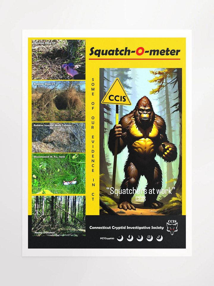 CCIS | CT Cryptids | Squatch-O-Meter Poster product image (2)
