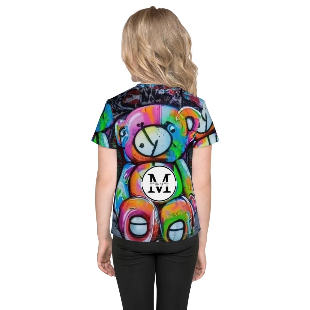 Graffiti Teddy Bear Kids T-Shirt product image (3)