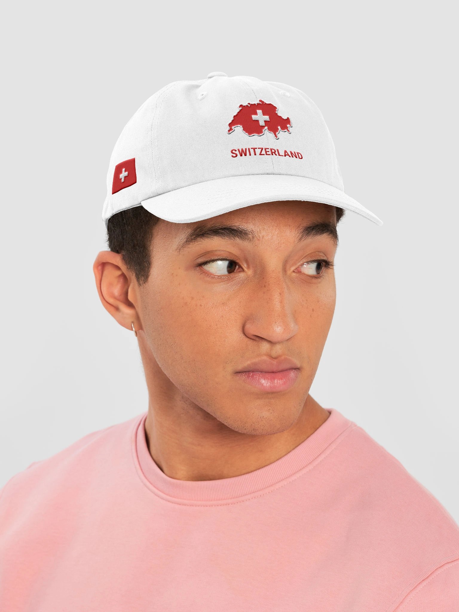 Switzerland 2026 World Cup Flag Dad Hat - Switzerland Soccer Fan Cap - Premium Embroidered Chino Cotton Twill product image (6)
