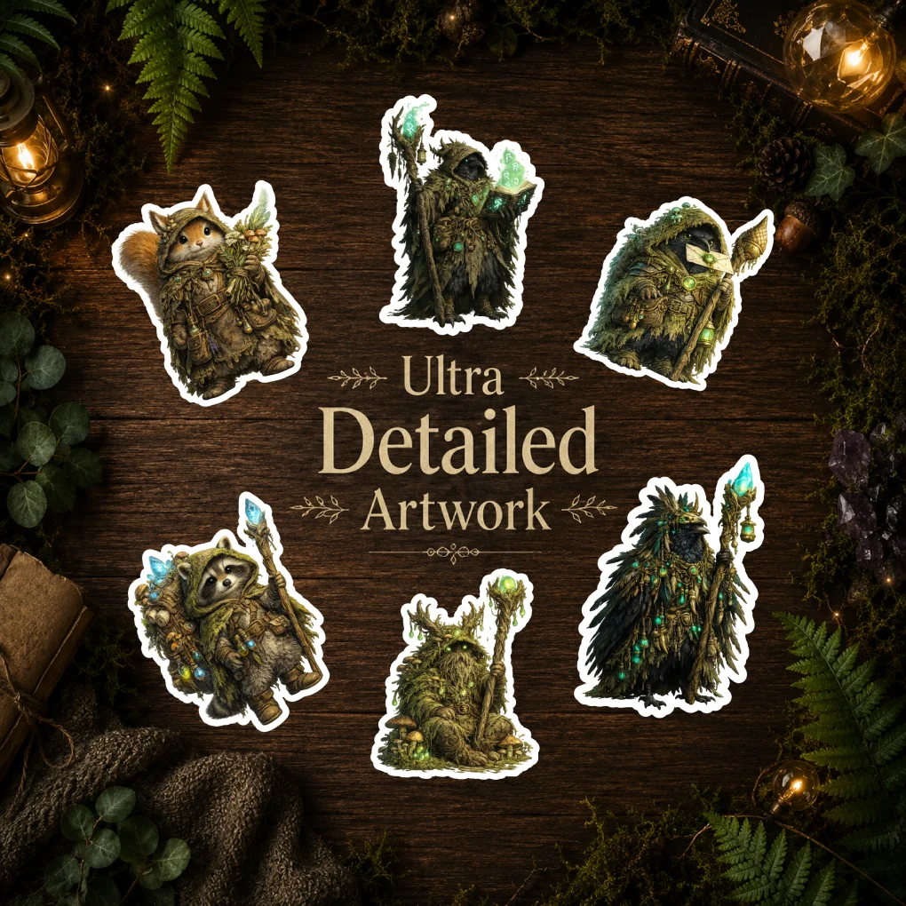 50 Fantasy Forest Stickers – Digital Bundle product image (2)
