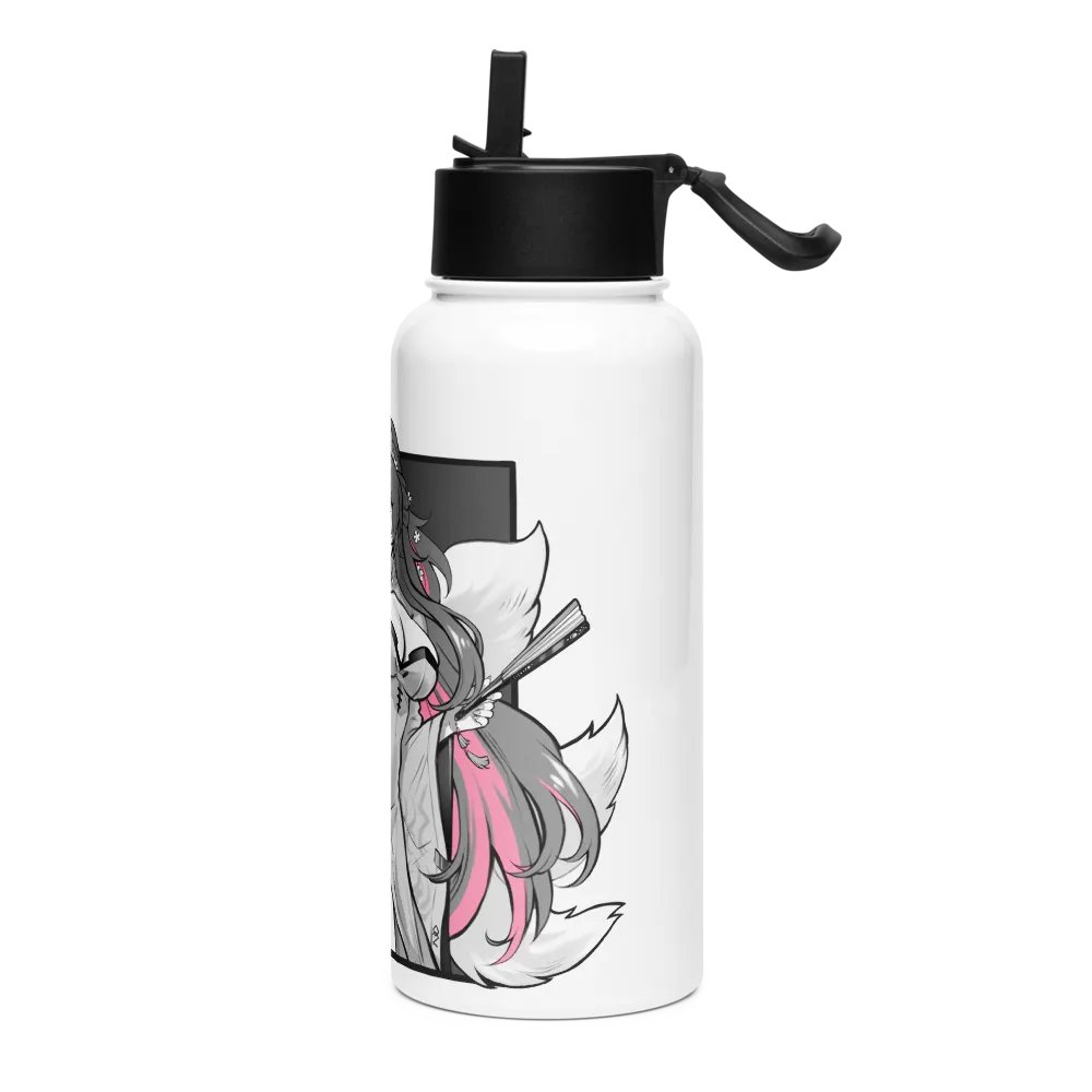 Aizuke Kitsune Stainless Steel Water Bottle product image (3)