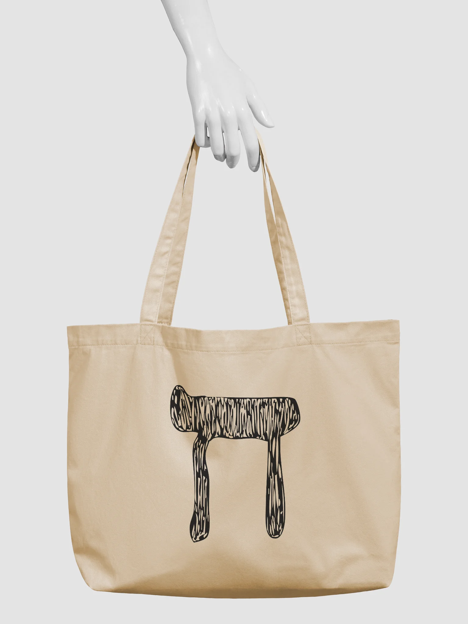 Chai — Hebrew Canvas Tote product image (3)