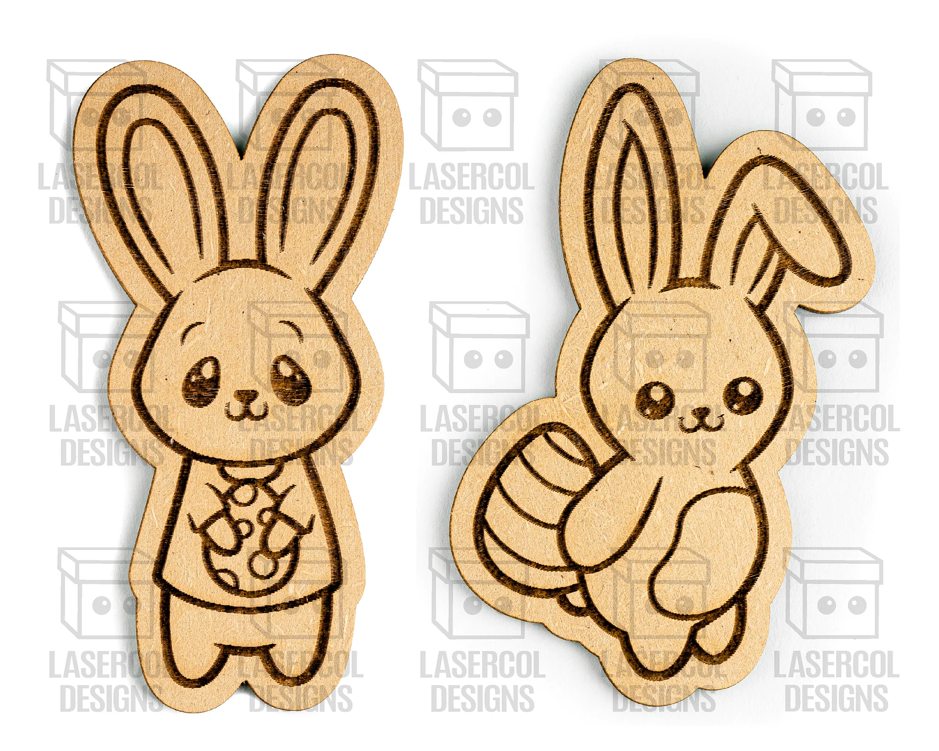 Easter Bunny Paint Kit DIY Cut Outs Set 3 - Laser Cut Files product image (3)