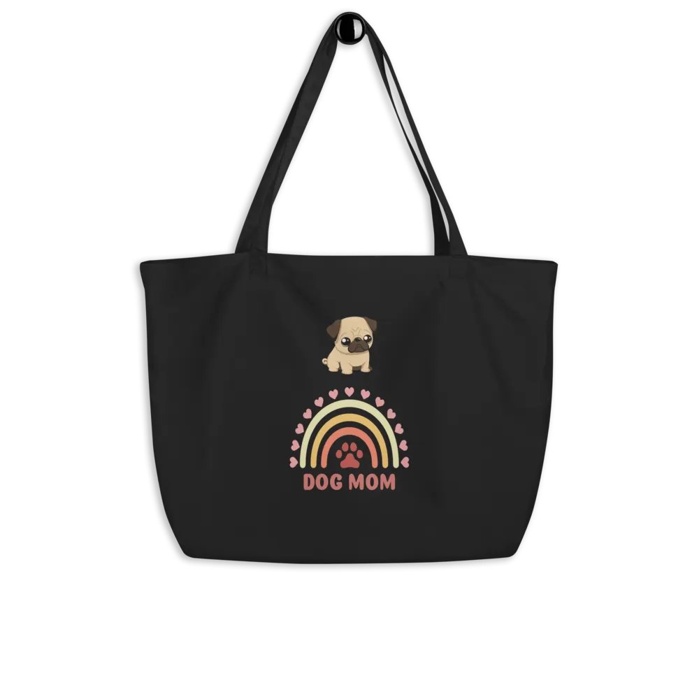 Rainbow Pug Dog Mom Tote product image (4)