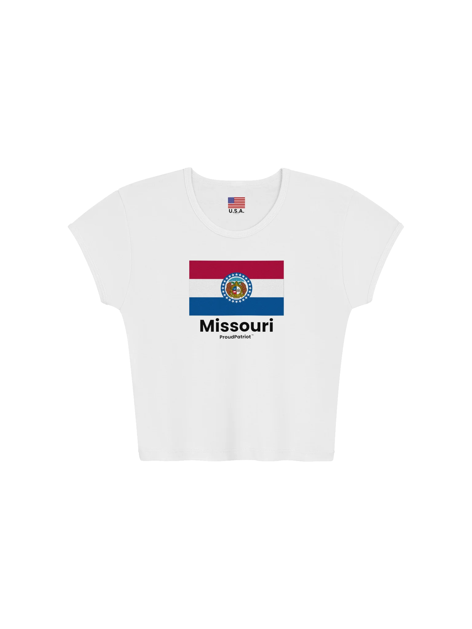 Missouri Women's Ribbed Baby Tee Crop Top product image (5)