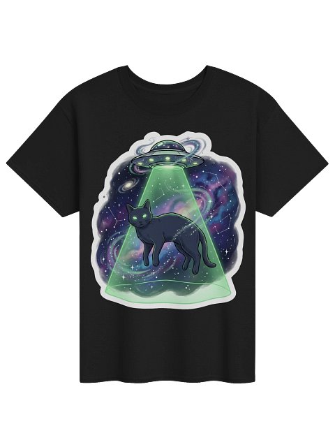 Abducted Black Cat Tee
