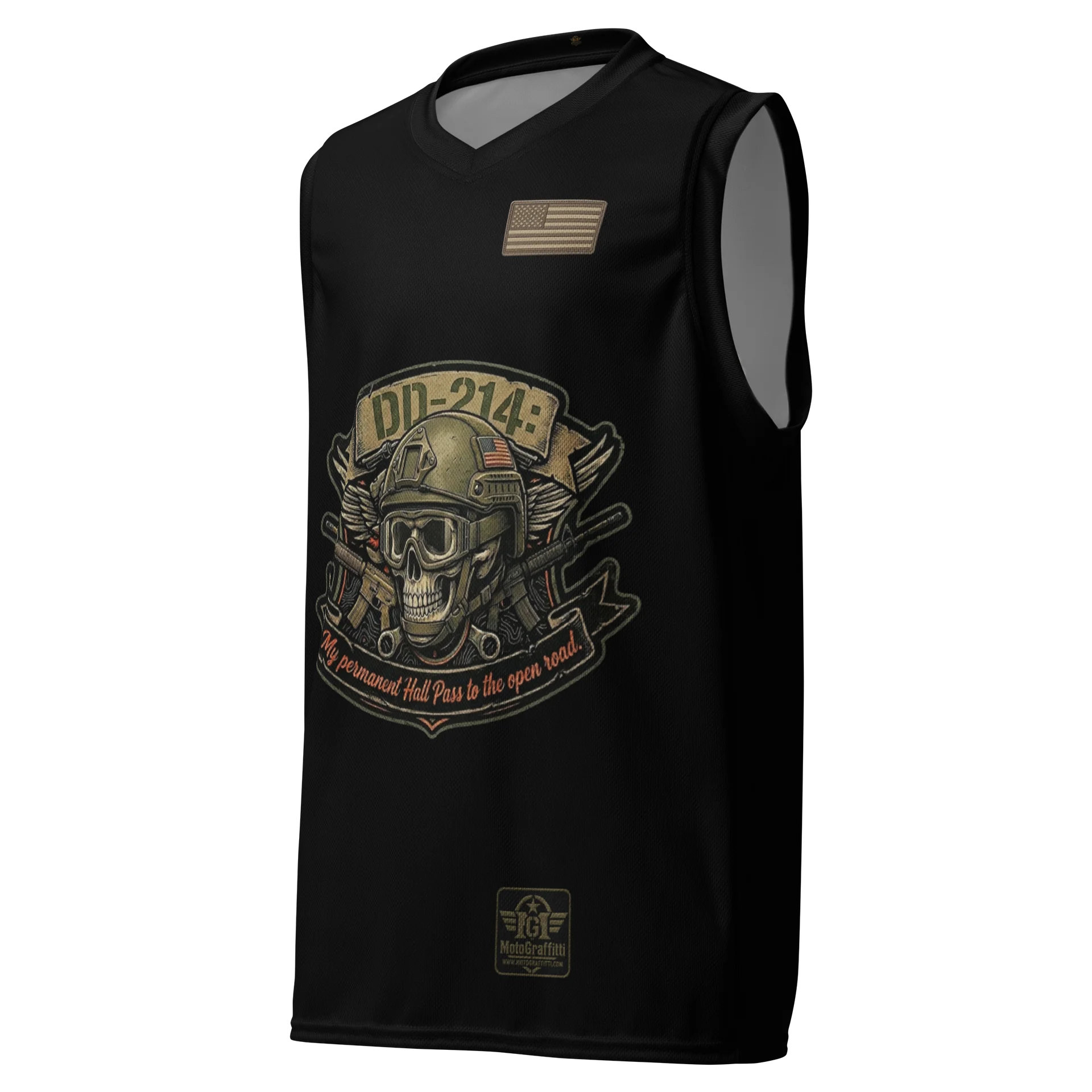DD214 Black Sleeveless Riding Tee product image (1)
