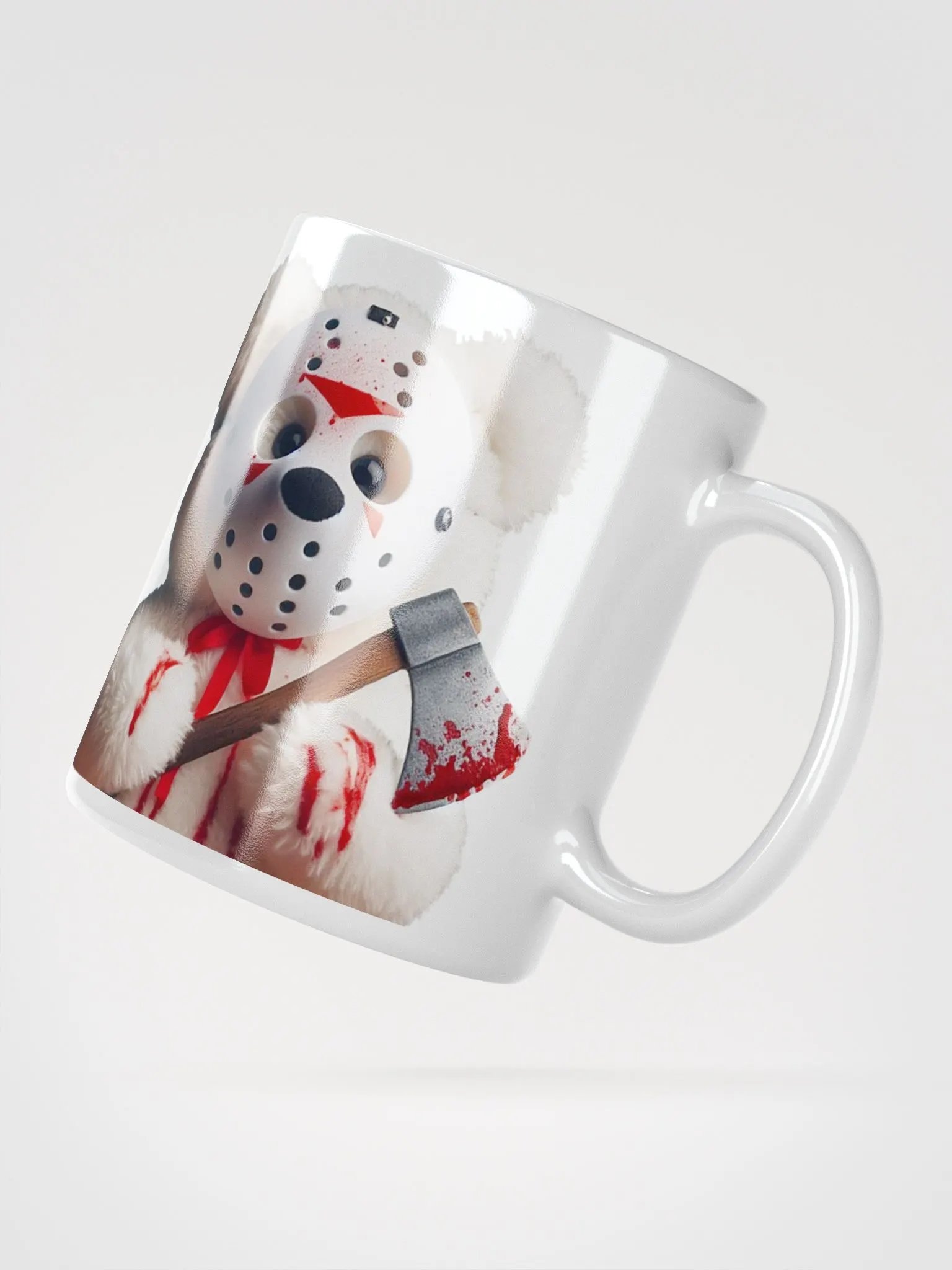 Twisted Teddy Bear #Humorous Glossy Mug - White product image (2)