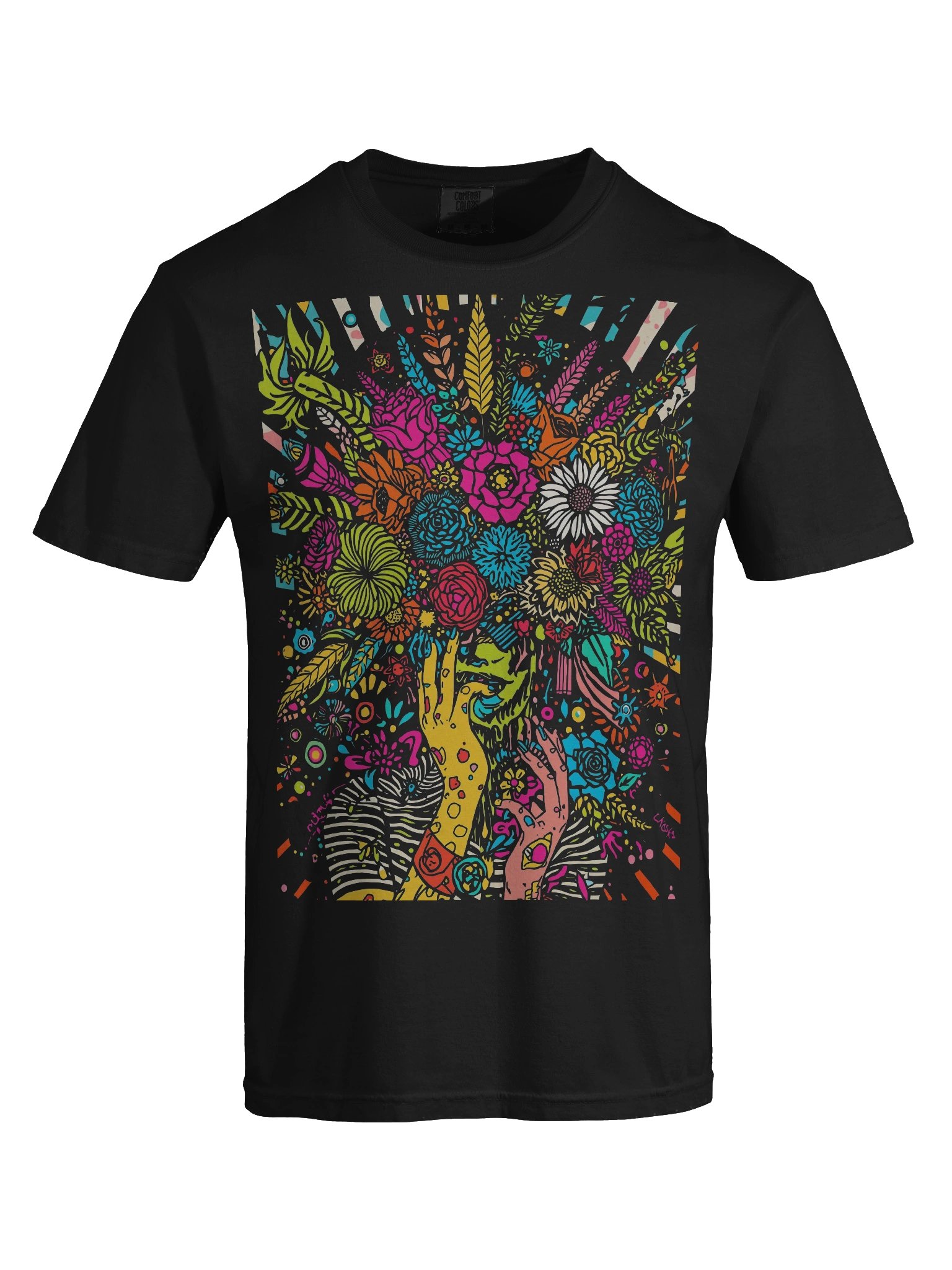 Neon Bouquet Hands Heavyweight Tee product image (5)