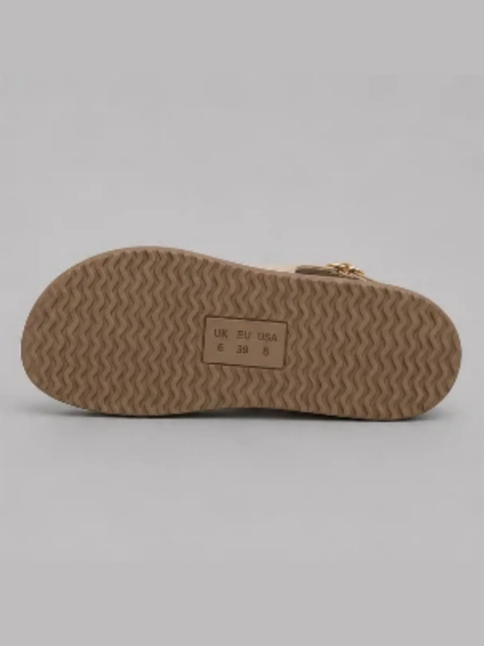 Elegant Beige & Gold Sandals product image (4)