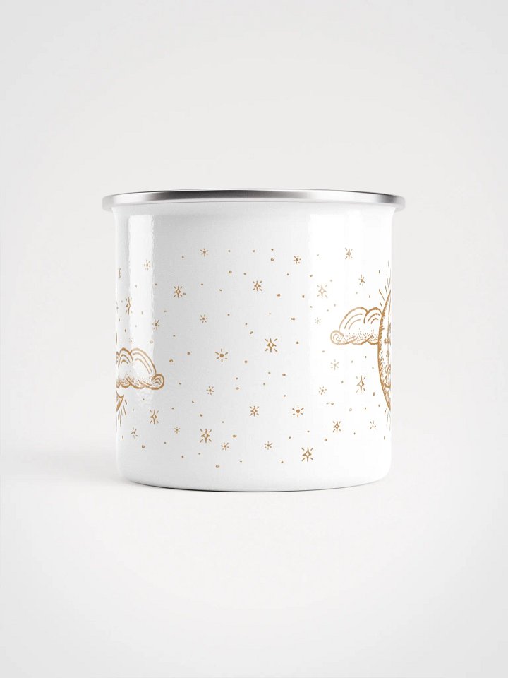 Golden Crescent Moon Night Sky Enamel Mug product image (2)