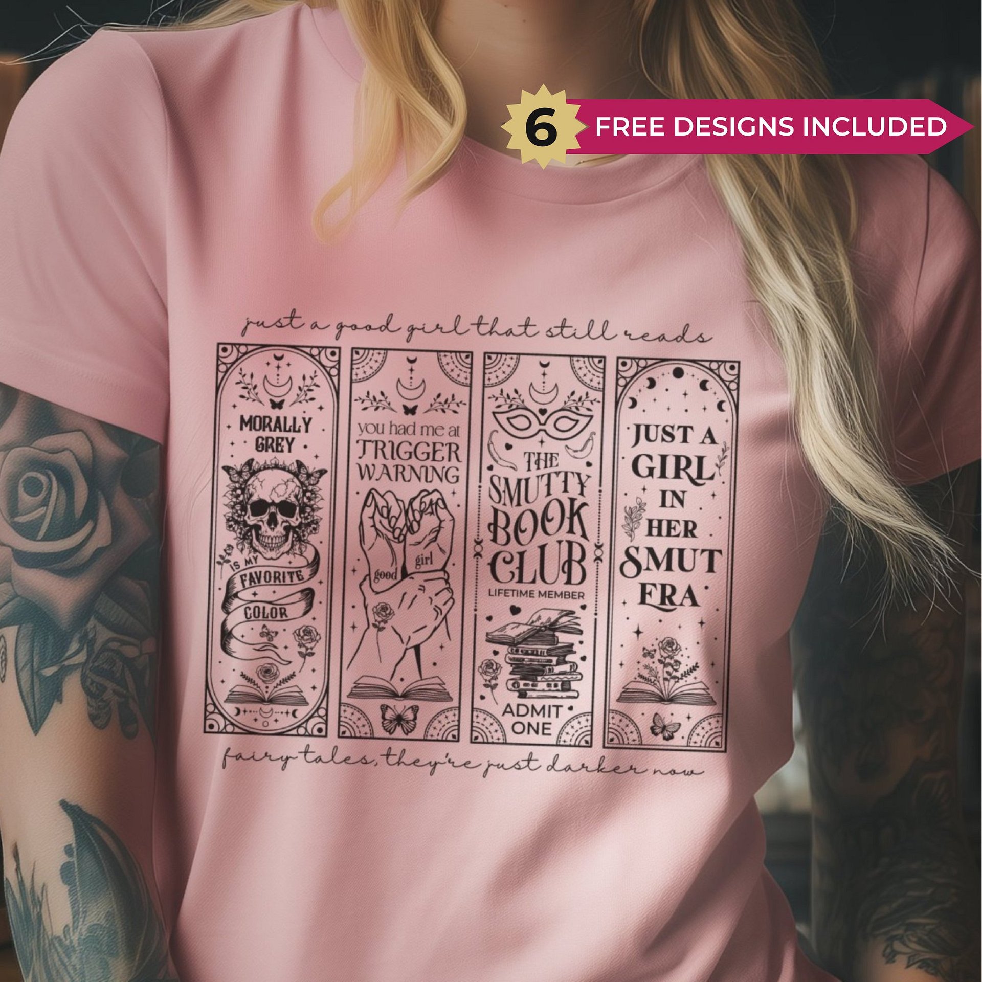 Witchy Bookish Smut Reader Spread Those Pages DTF Design or Sublimation Clipart PNG for Shirt, Bookmark Wall Art, Instant Digital Download product image (1)