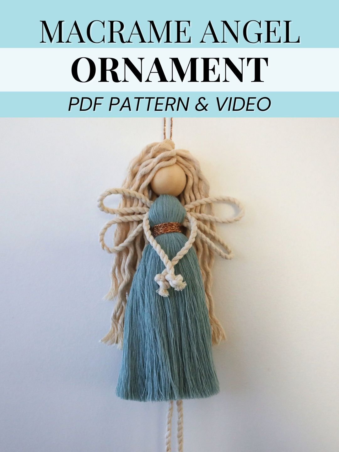Macrame Angel Ornament Pattern (Digital PDF Pattern) product image (1)