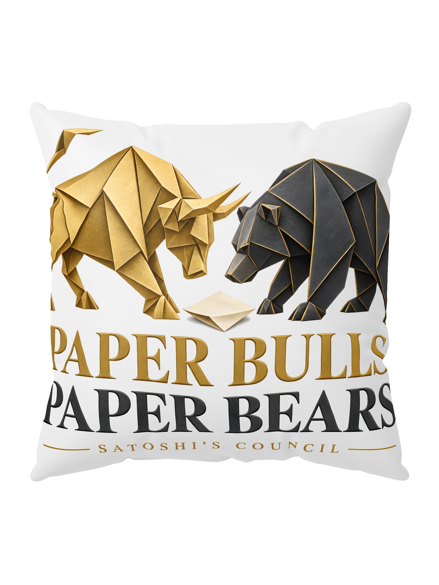 Paper Bulls. Paper Bears. — All-Over Print Pillow product image (5)