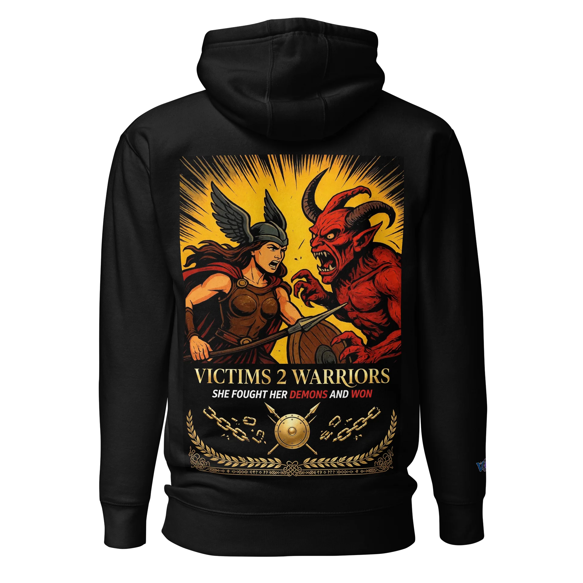 V2W Valkyrie “She Fought Her Demons and Won “ Hoodie product image (4)