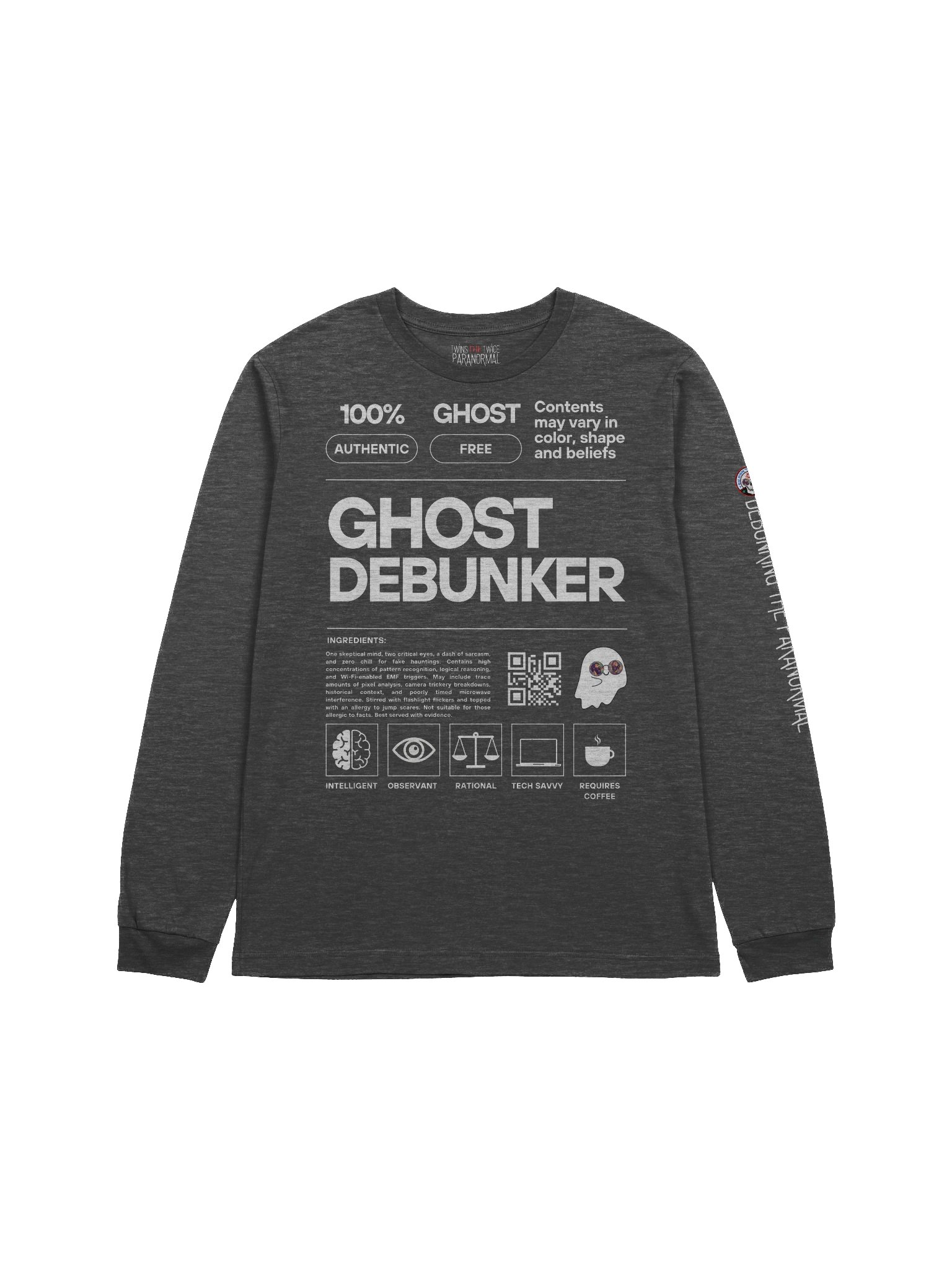 Ghost Debunker – Long Sleeve Mock Label Tee product image (5)