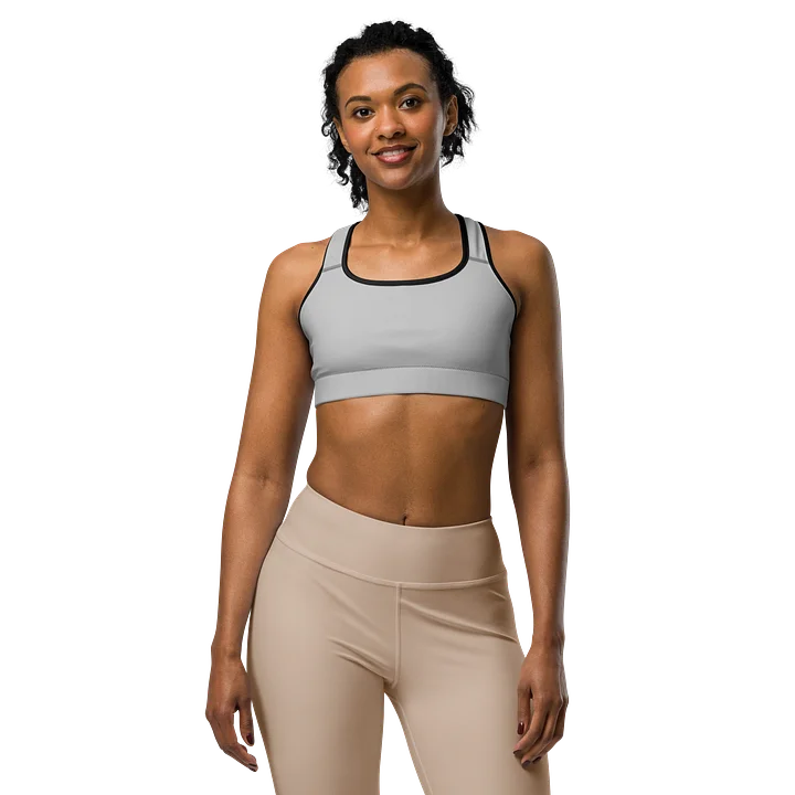 Minimal Gray All-Over Print Sports Bra product image (1)