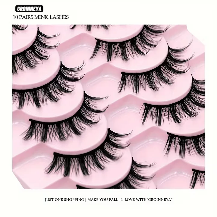 Manga Spiky Doll‑Eye Lashes - 10 Pairs product image (2)