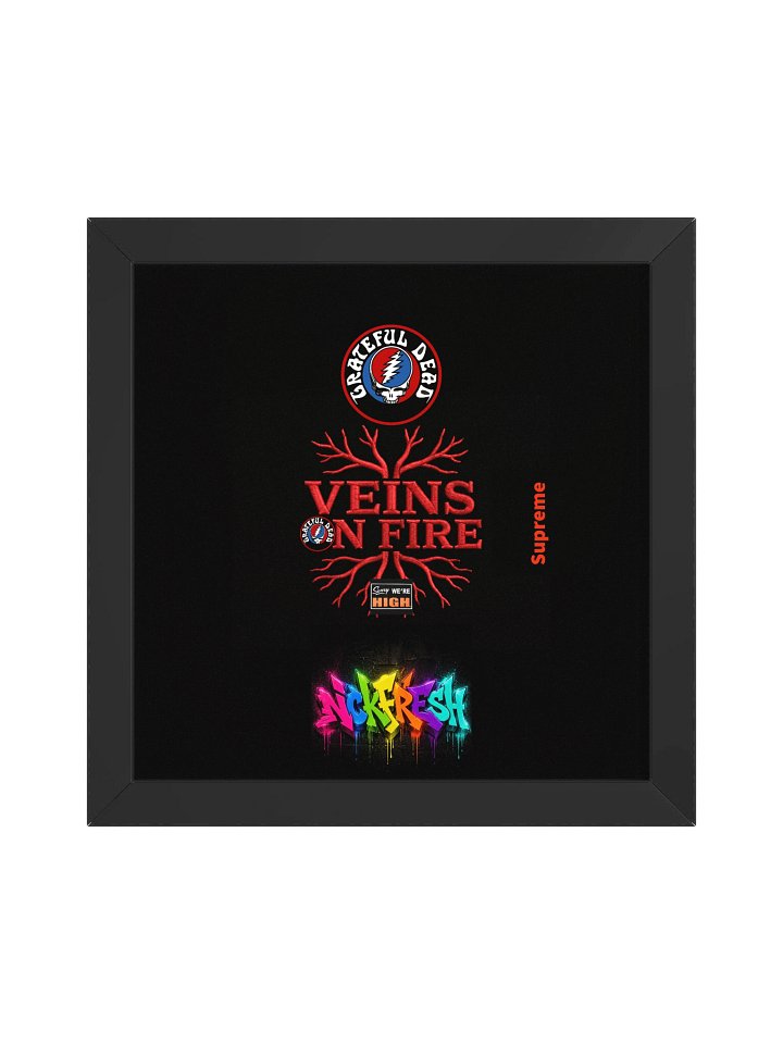 FRAMED ART DROP VEINS ON FIRE product image (2)