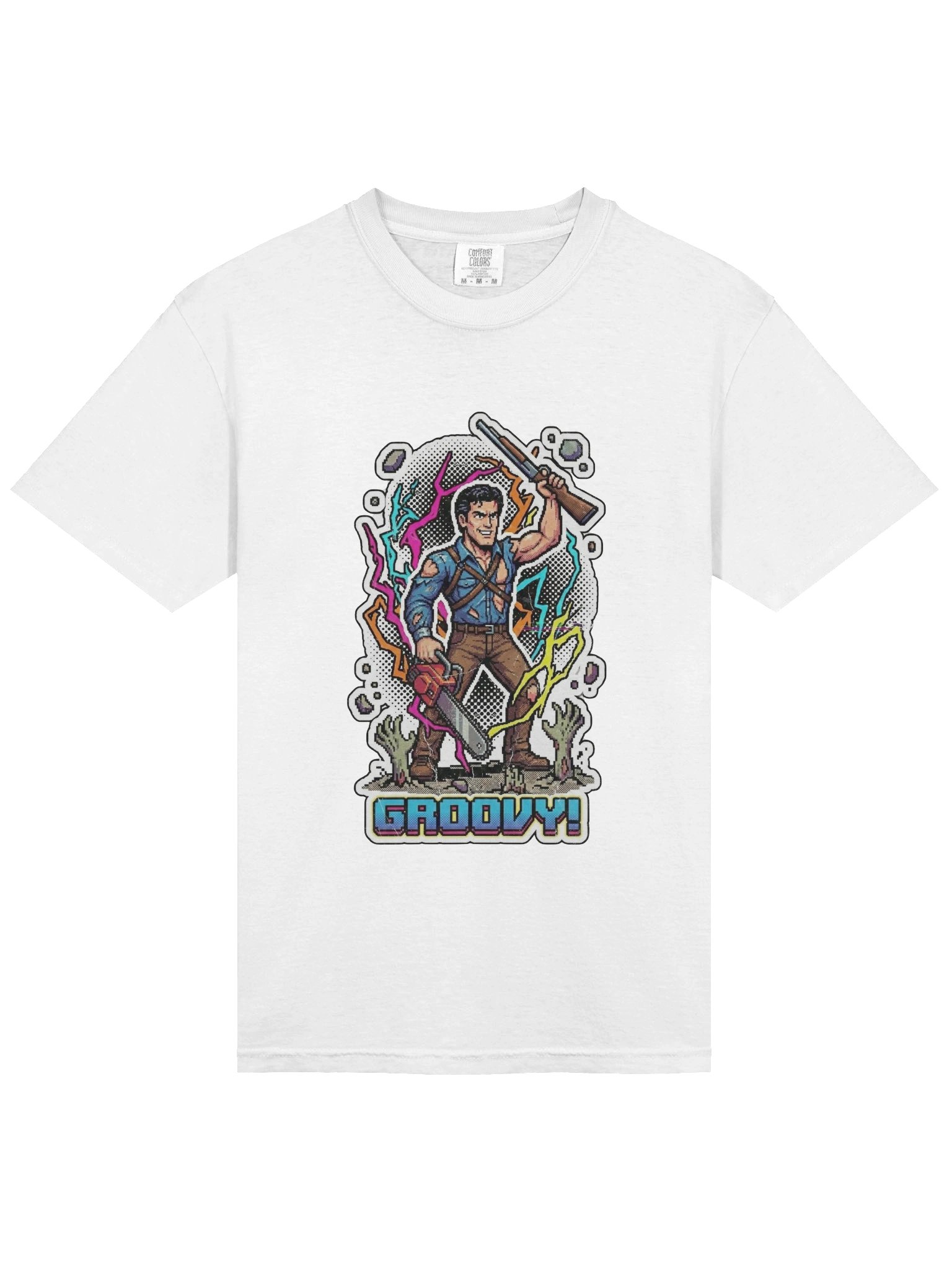 8-Bit Ash: Army of Darkness 90s Graphic Tee product image (4)