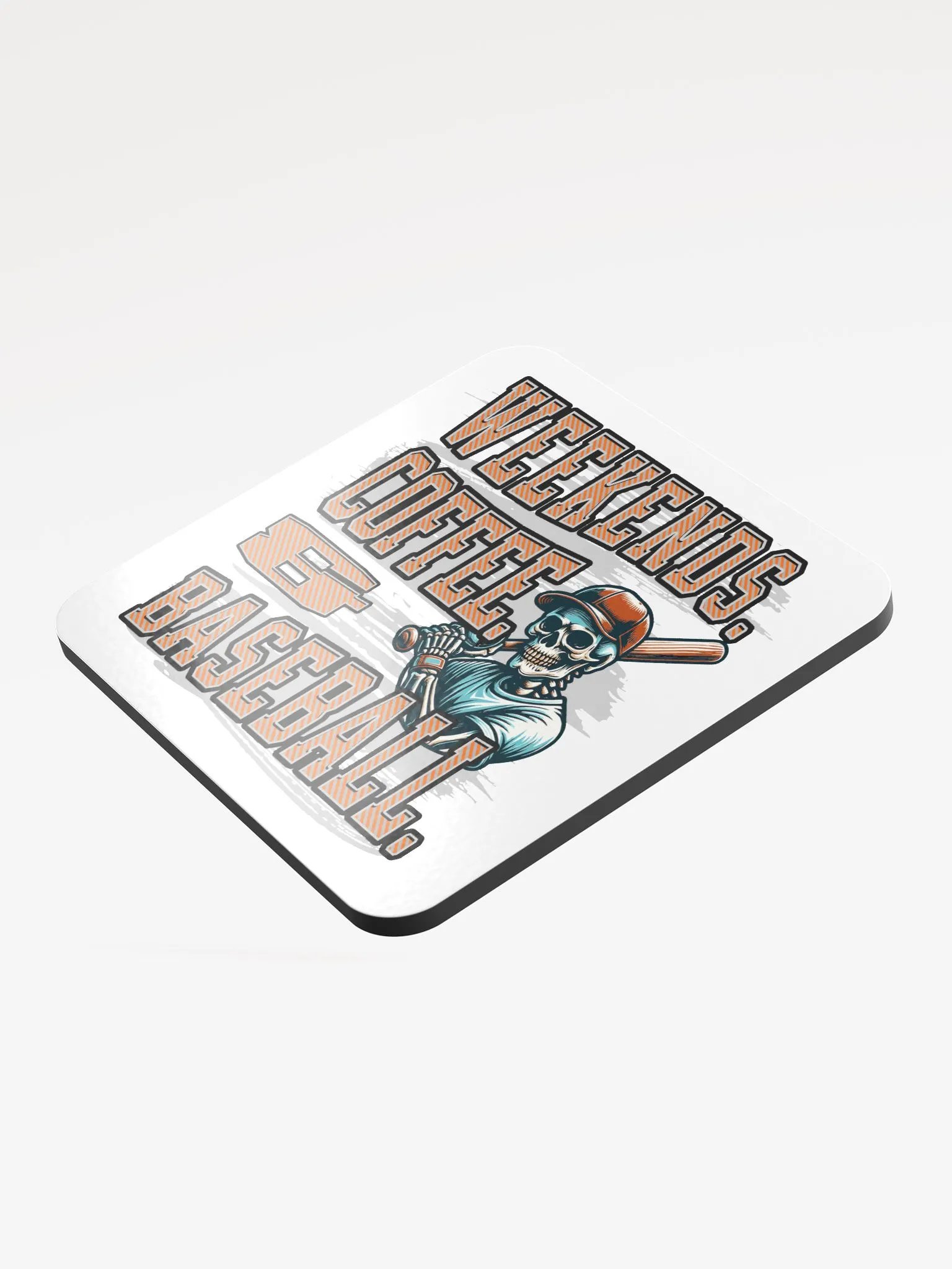 Weekends Coffee And Baseball Skeleton Coaster Set product image (3)