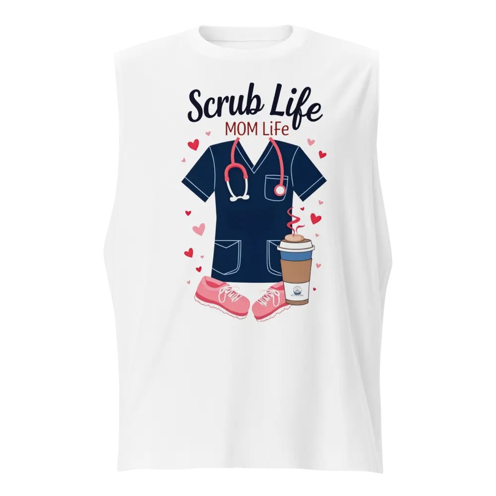 Mom Life Scrub Life Muscle Tank product image (1)