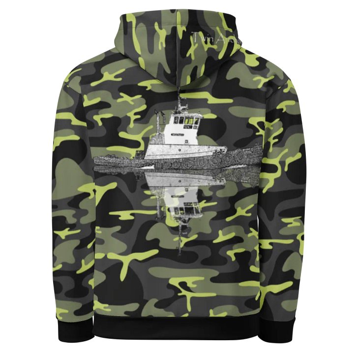 Tug Westrac & Reflection (Green Camouflage) – Performance Marine Wear | Twin Anchor Apparel North Current Line product image (1)