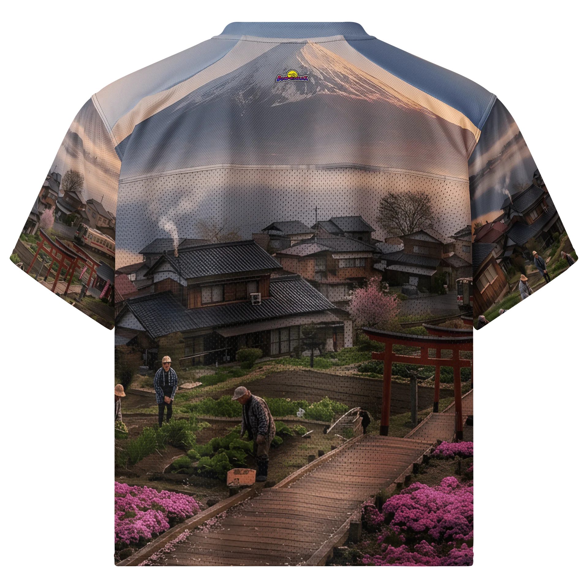 Mount Fuji Village Pink Moss Boxy Football Jersey product image (2)