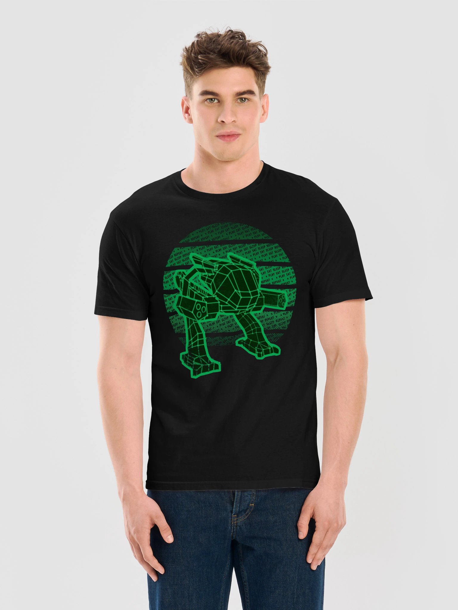 Mecha Shirt Mech Walker Robot Retro Gamer Tee product image (3)