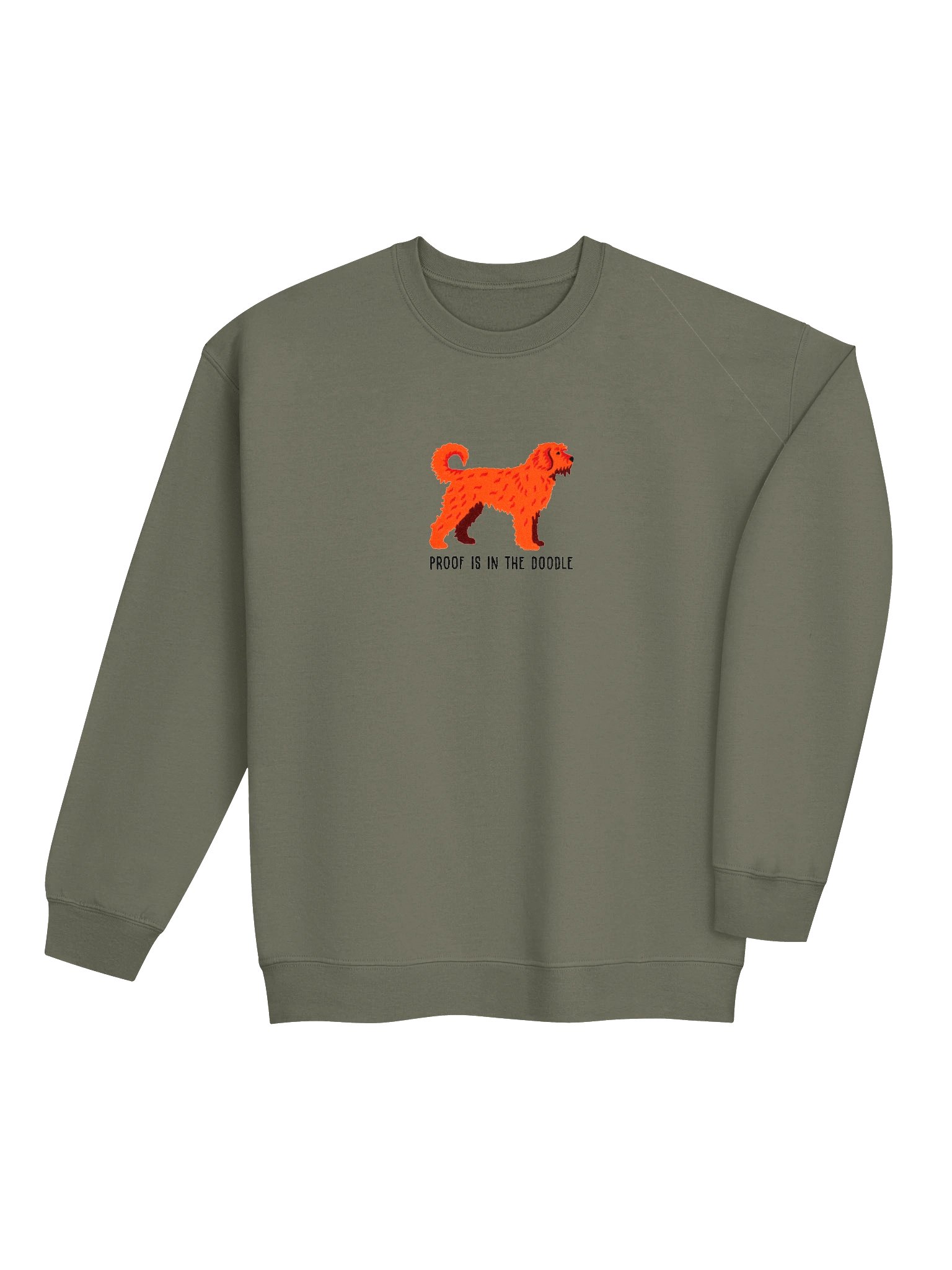 Proof Is in the Doodle Sweatshirt (Embroidered) of a Doodle Dog (Red) product image (7)