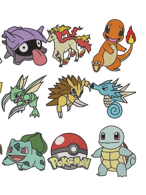Pika chu Embroidery Design Bundle – 160 Files | 6 Sizes | Machine Embroidery product image (6)
