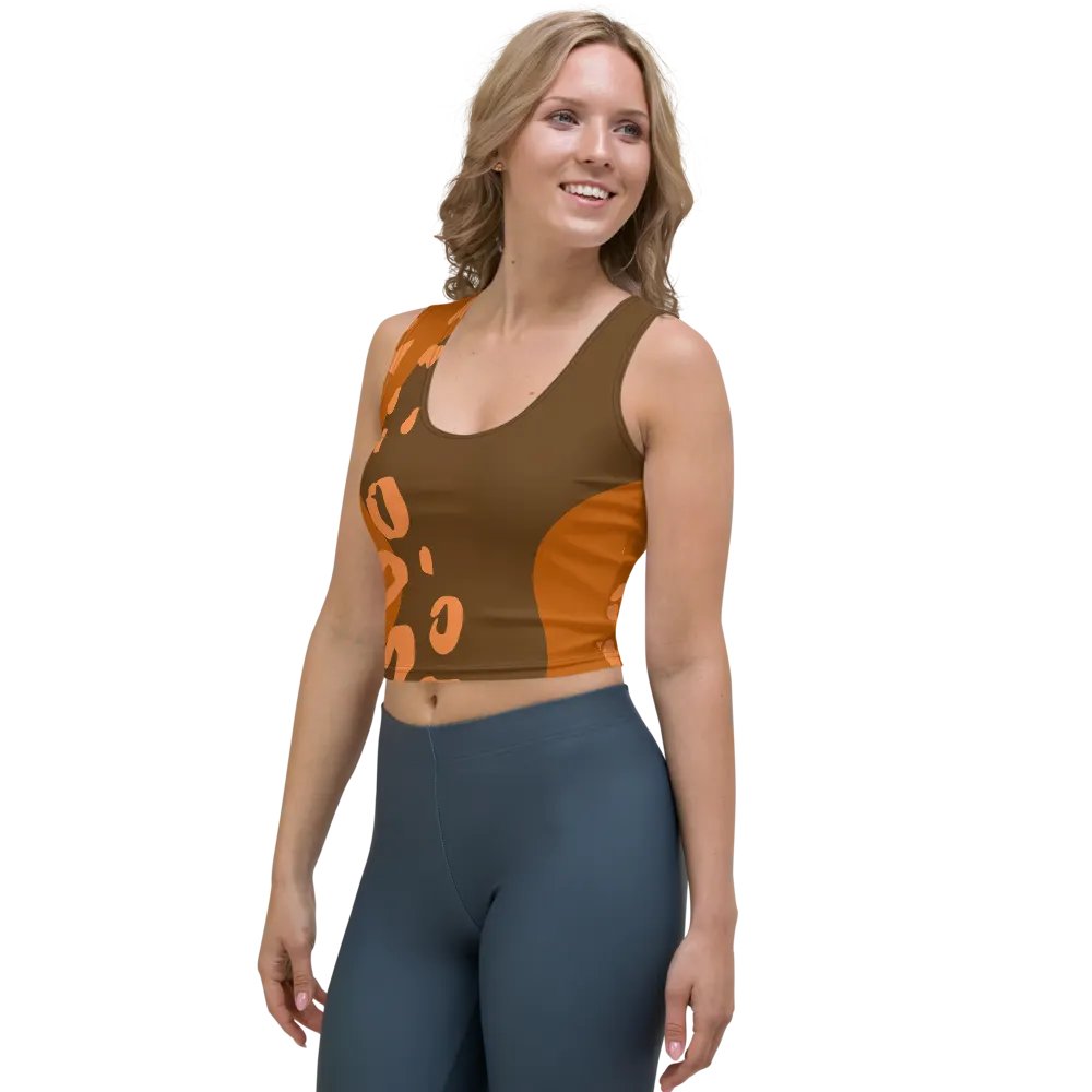 Orange Wave All-Over Crop Top product image (3)