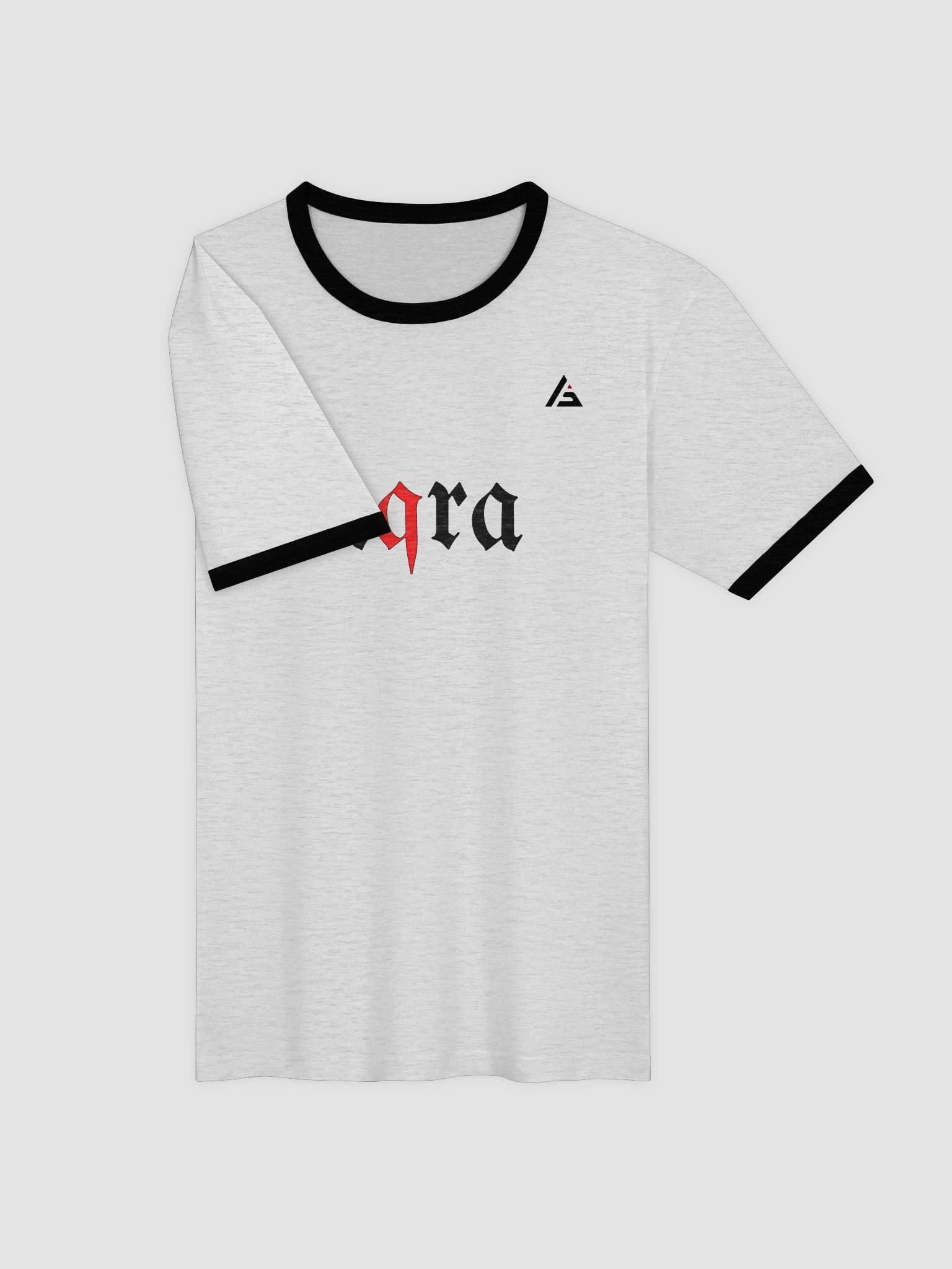 AQRA Minimal Red Abstract Symbol Ringer Tee product image (6)