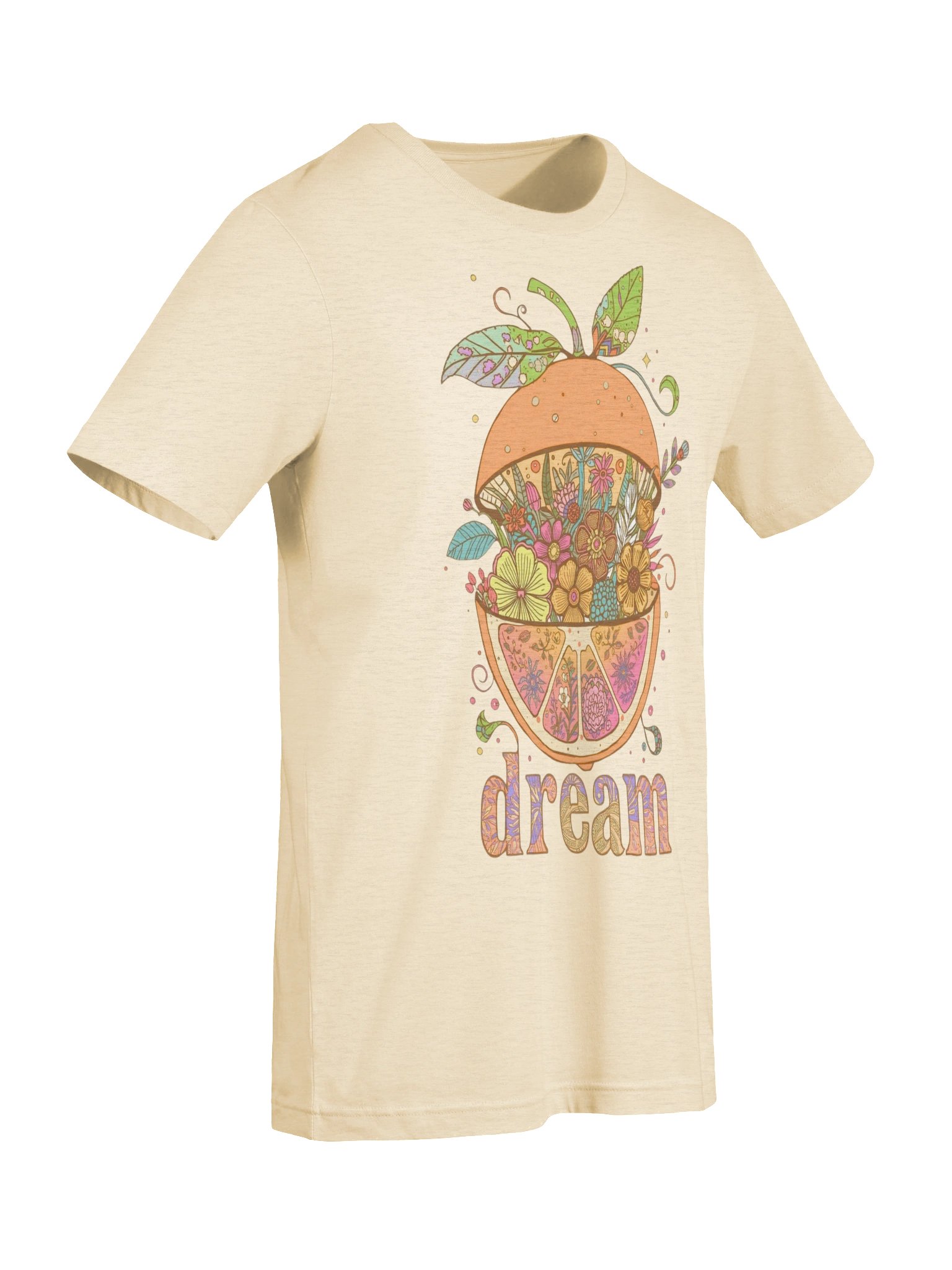 Dream Tangerine Tee, Retro Hippy Psychedelic Citrus Shirt product image (8)