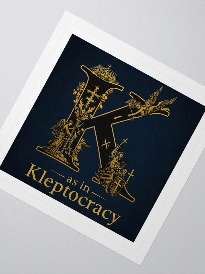 K as in kleptocracy sticker by dark alphabet product image (6)