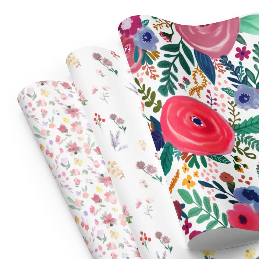 Watercolor Floral Wrapping Sheet Set product image (8)