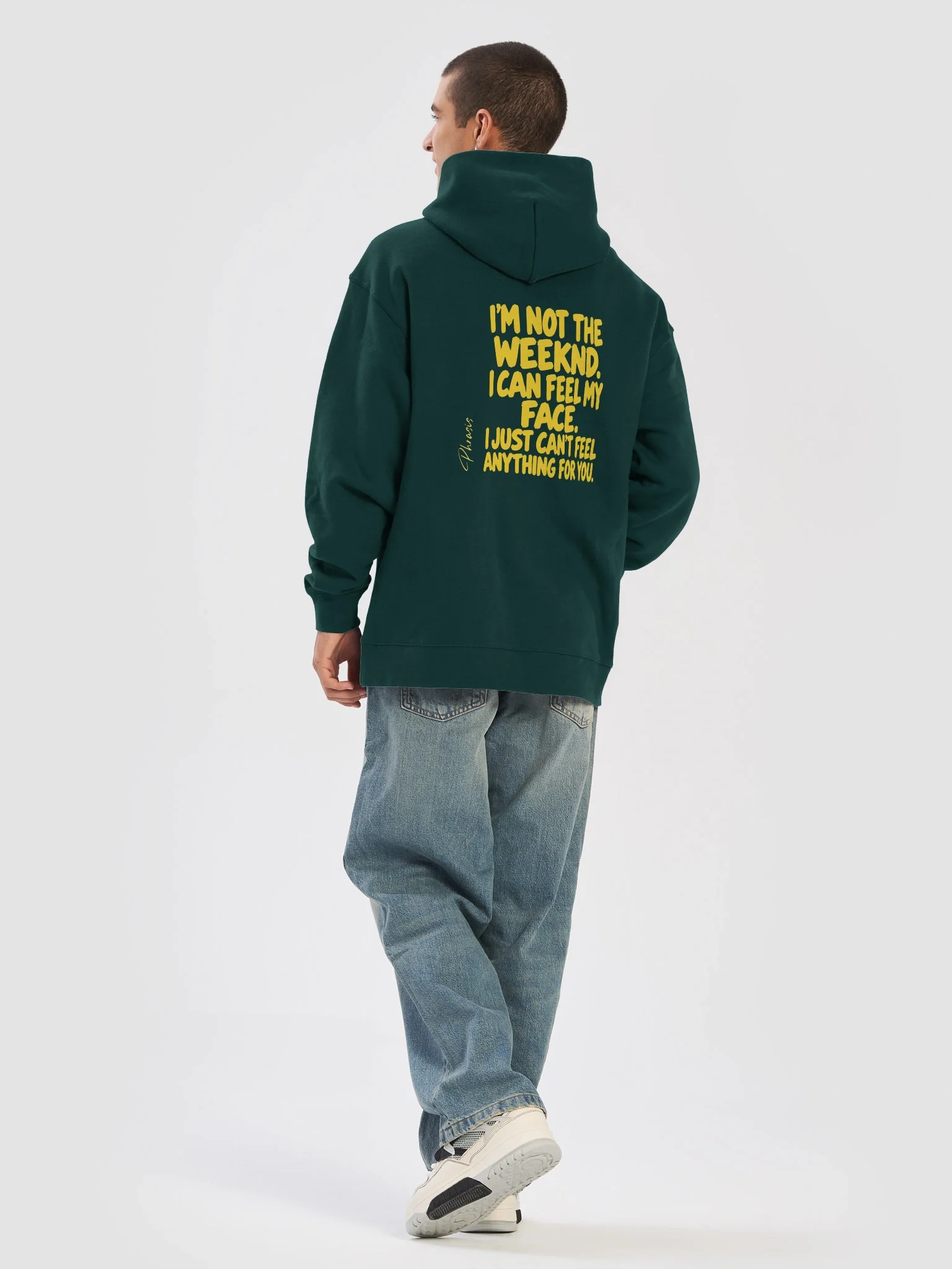 Weeknd - Can't feel my face - Hoodie — Pine Green, photo 9