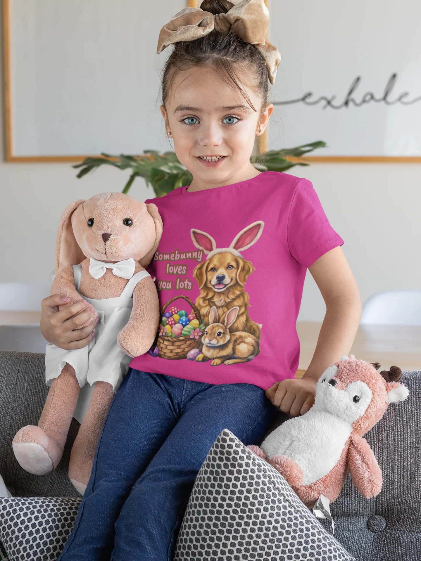 Somebunny Loves You Lots Kids Easter Shirt product image (8)