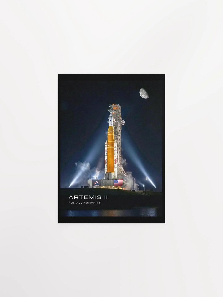 NASA Artemis II Mission Poster: SLS Rocket Moon Launch Wall Art product image (2)