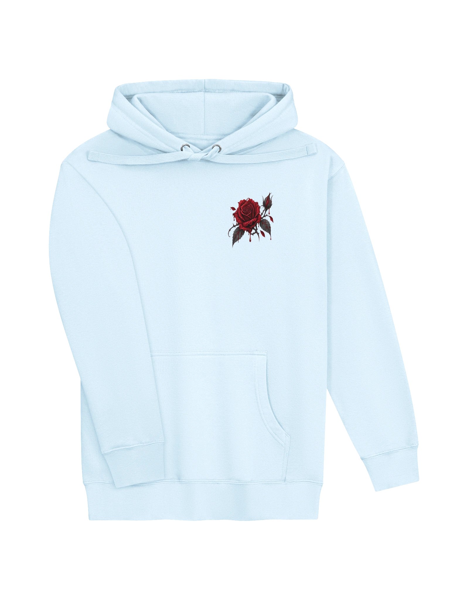 GOTHIC SKULL & BLOODY ROSES DOUBLE-SIDED GRAPHIC HOODIE | DARK ROMANCE HOODIE product image (3)