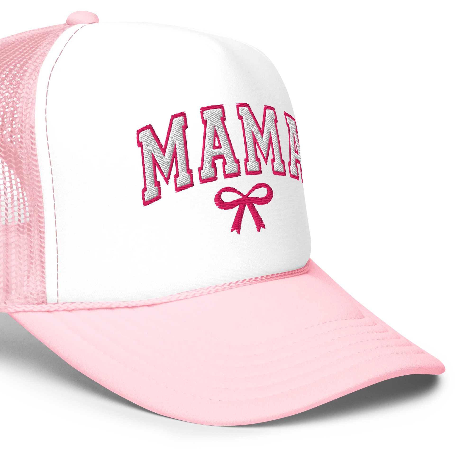 MAMA Pink Bow Trucker Hat product image (6)