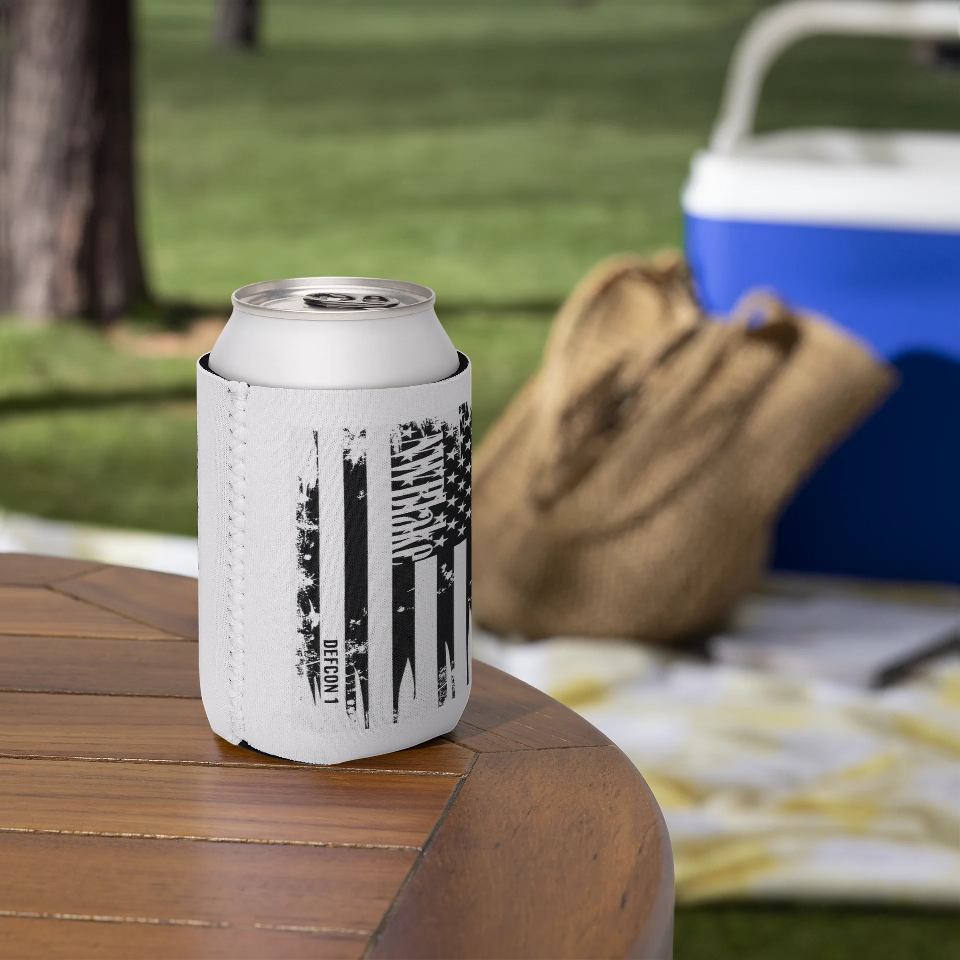 NWBlake's DEFCON 1 Glitch Stripes Coozie product image (6)